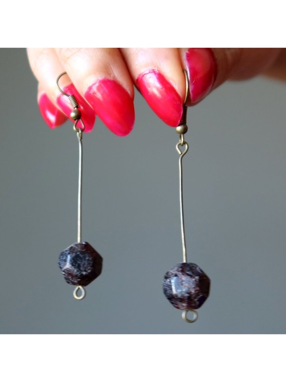 Garnet Earrings Little Luxuries Faceted Red Dangle Drops Crystal Jewelry Gift